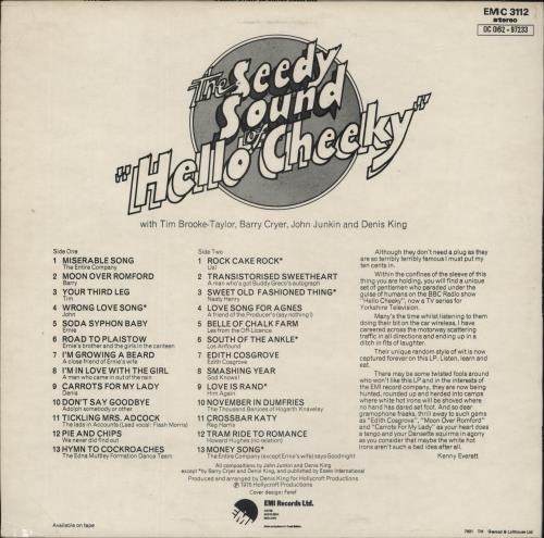 Barry Cryer The Seedy Sound Of Hello Cheeky vinyl LP album (LP record) UK BC5LPTH877928