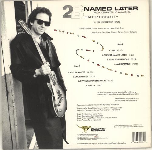 Barry Finnerty 2B Named Later - shrink vinyl LP album (LP record) US ZD9LPBN718250