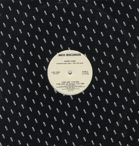 Barry Gibb Fine Line 12" vinyl single (12 inch record / Maxi-single) US BGB12FI62719