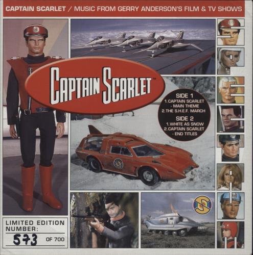 Barry Gray Captain Scarlet - Red Vinyl 7" vinyl single (7 inch record / 45) UK BZY07CA876874