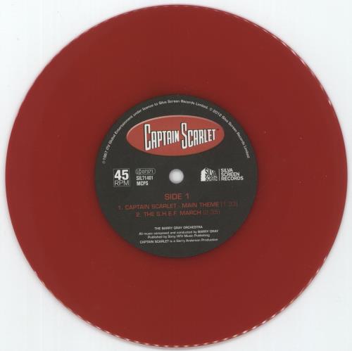 Barry Gray Captain Scarlet - Red Vinyl 7" vinyl single (7 inch record / 45) UK BZY07CA876874