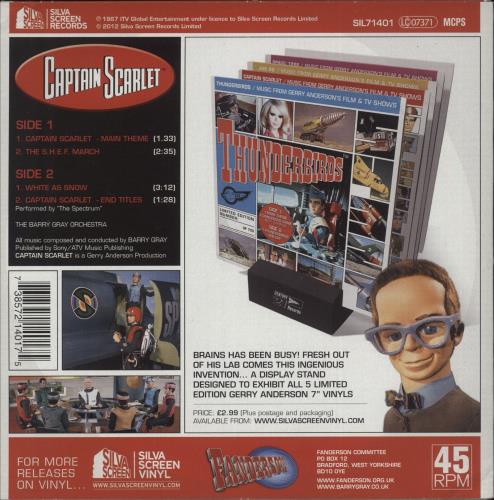 Barry Gray Captain Scarlet - Red Vinyl 7" vinyl single (7 inch record / 45) UK BZY07CA876874