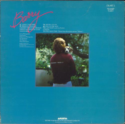 Barry Manilow Barry + Hype sticker vinyl LP album (LP record) UK MNLLPBA773003