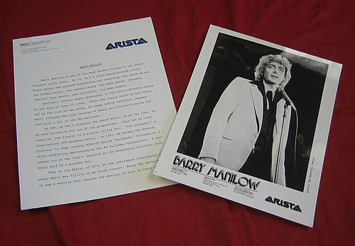 Barry Manilow Barry media press pack US MNLPPBA340526