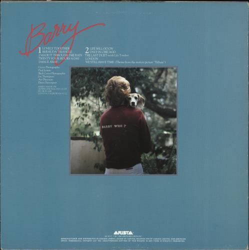 Barry Manilow Barry vinyl LP album (LP record) US MNLLPBA706444