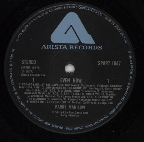 Barry Manilow Even Now - Hype Stickered Sleeve vinyl LP album (LP record) UK MNLLPEV870288
