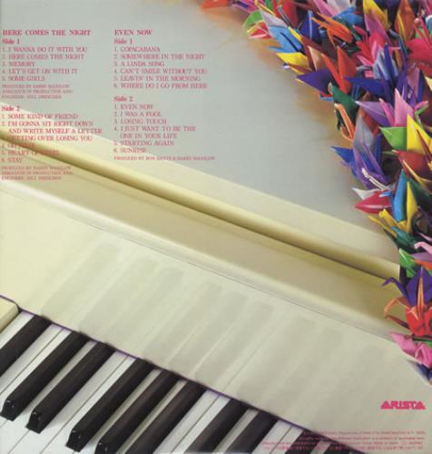 Barry Manilow Here Comes The Night / Even Now 2-LP vinyl record set (Double LP Album) Japanese MNL2LHE358402