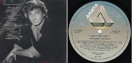 Barry Manilow Here Comes The Night vinyl LP album (LP record) Mexican MNLLPHE242738