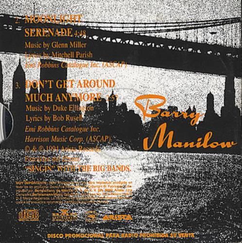 Barry Manilow Moonlight Serenade CD single (CD5 / 5") Mexican MNLC5MO182720