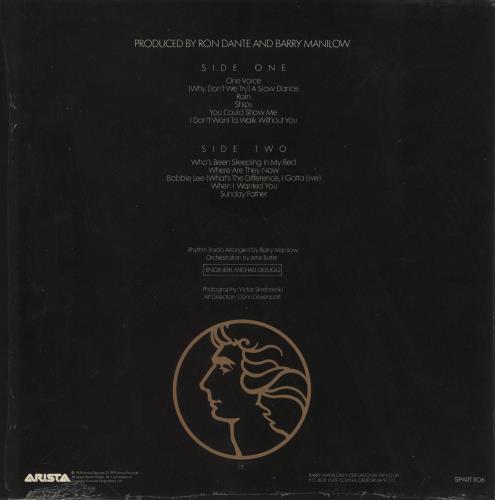 Barry Manilow One Voice vinyl LP album (LP record) UK MNLLPON863451