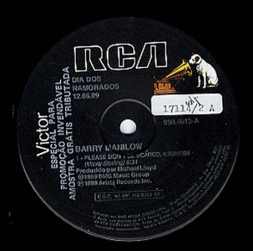 Barry Manilow Please Don't Be Scared 12" vinyl single (12 inch record / Maxi-single) Brazilian MNL12PL232459
