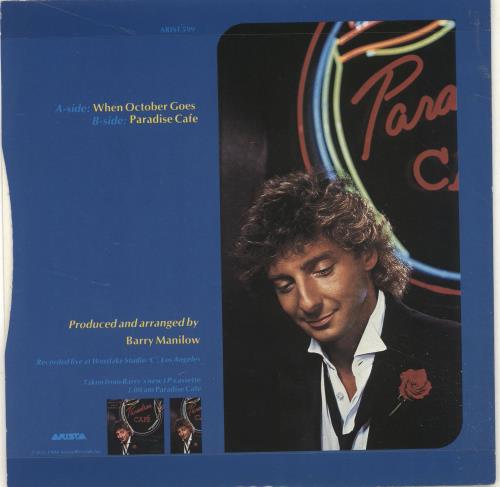 Barry Manilow When October Goes 7" vinyl single (7 inch record / 45) UK MNL07WH67204