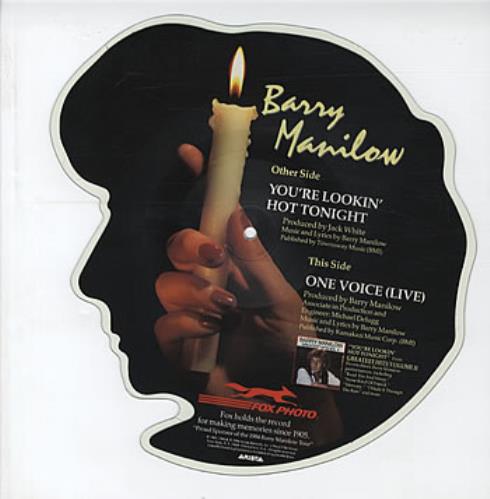 Barry Manilow You're Lookin' Hot Tonight shaped picture disc (picture disc vinyl record) US MNLSHYO323767