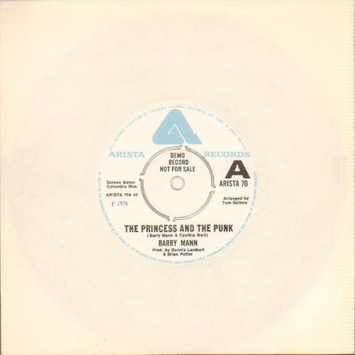 Barry Mann The Princess And The Punk - A Label 7" vinyl single (7 inch record / 45) UK BRY07TH643054
