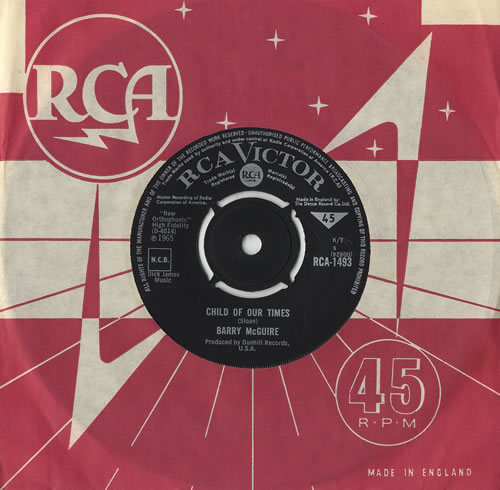 Barry McGuire Child Of Our Times 7" vinyl single (7 inch record / 45) UK BMG07CH474694