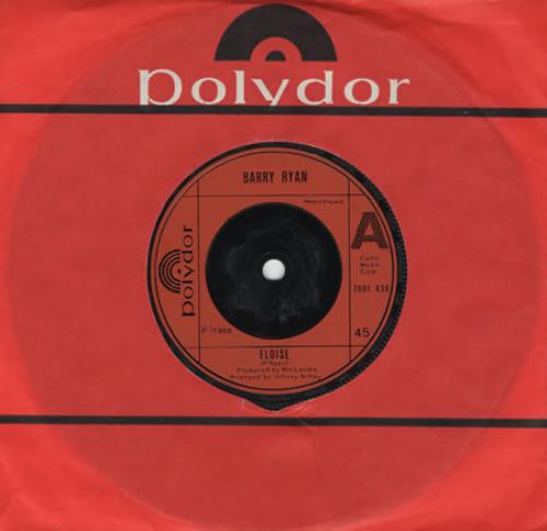 Barry Ryan Eloise 7" vinyl single (7 inch record / 45) UK RYA07EL402239