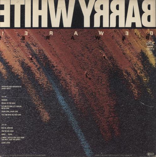 Barry White Beware! vinyl LP album (LP record) Italian BRWLPBE357147
