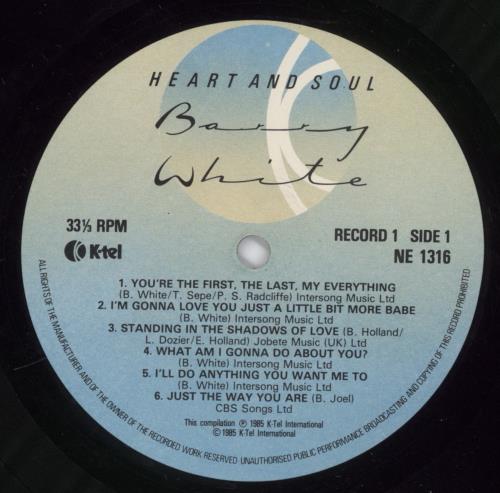 Barry White Heart And Soul 2-LP vinyl record set (Double LP Album) UK BRW2LHE576135