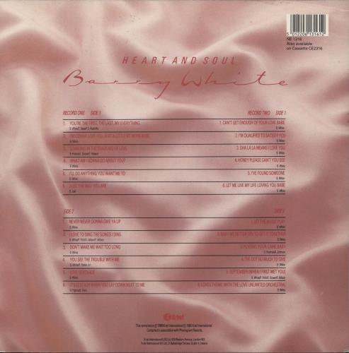 Barry White Heart And Soul 2-LP vinyl record set (Double LP Album) UK BRW2LHE576135