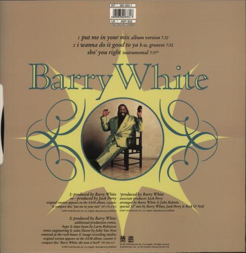Barry White Put Me In Your Mix 12" vinyl single (12 inch record / Maxi-single) UK BRW12PU457020