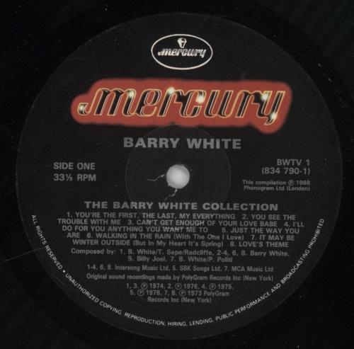 Barry White The Collection - EX vinyl LP album (LP record) UK BRWLPTH890944