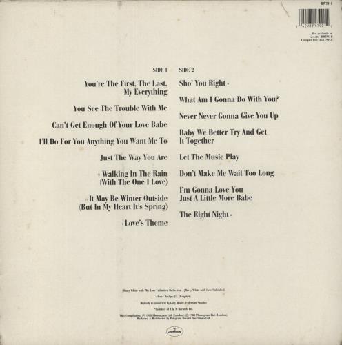 Barry White The Collection - EX vinyl LP album (LP record) UK BRWLPTH890944