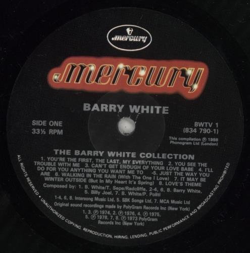 Barry White The Collection vinyl LP album (LP record) UK BRWLPTH425616