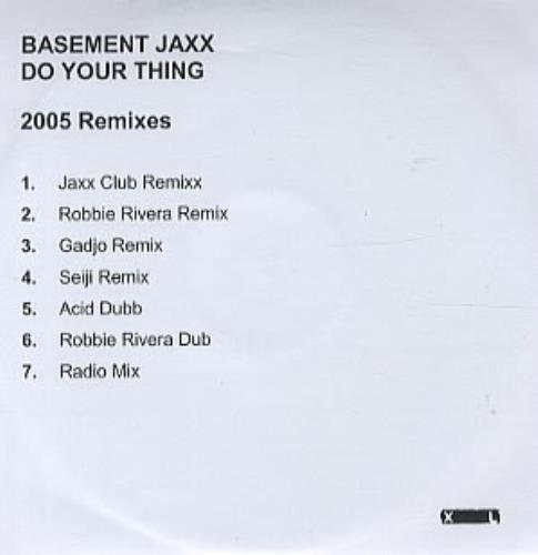 Basement Jaxx Do You Thing - 2005 Remixes CD-R acetate UK BJXCRDO340200