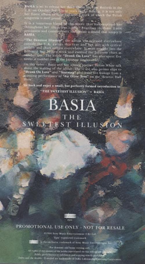 Basia The Sweetest Illusion UK Promo video (VHS or PAL or NTSC 