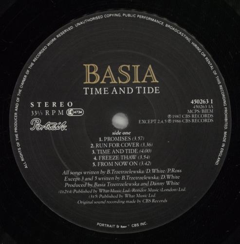 Basia Time And Tide vinyl LP album (LP record) UK BSILPTI537492