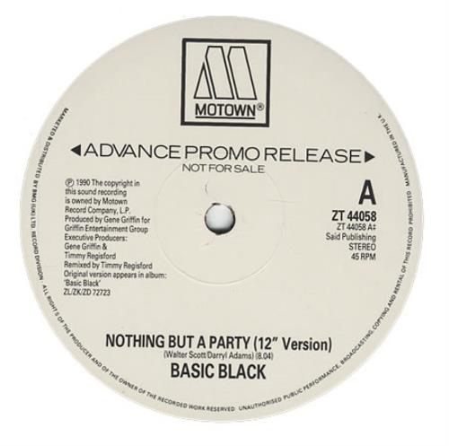 Basic Black Nothing But A Party 12" vinyl single (12 inch record / Maxi-single) UK BJQ12NO401023