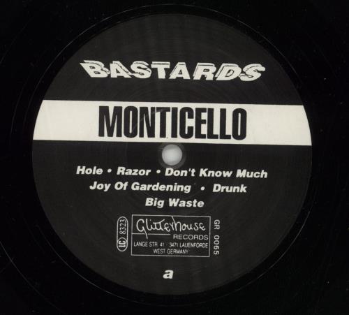 Bastards Monticello vinyl LP album (LP record) German 7GYLPMO864473