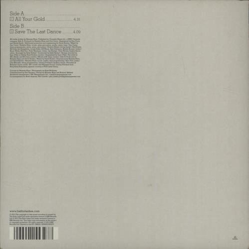 Bat For Lashes All Your Gold - Gold vinyl 7" vinyl single (7 inch record / 45) UK BT707AL678176