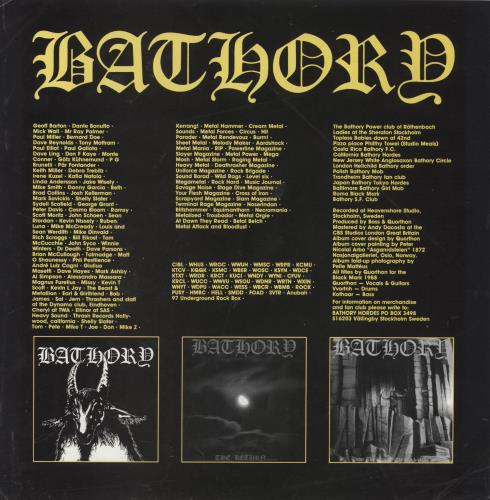 Bathory Blood Fire Death - EX vinyl LP album (LP record) UK E07LPBL586079