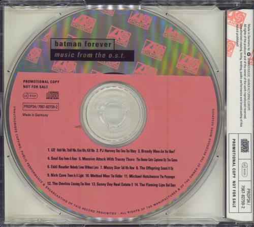 Batman Batman Forever CD album (CDLP) UK B&RCDBA73985