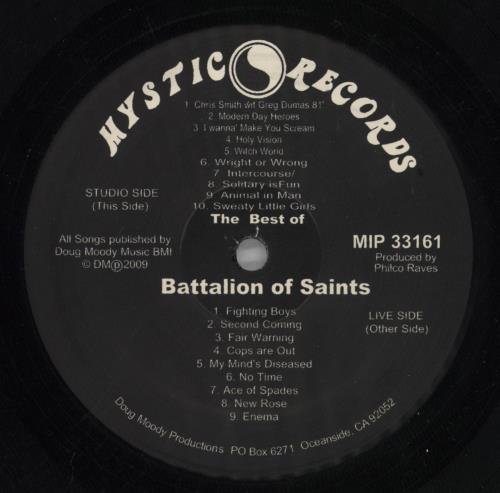 Battalion Of Saints The Best Of The Battalion Of Saints - Rock In Peace vinyl LP album (LP record) US BWCLPTH819770