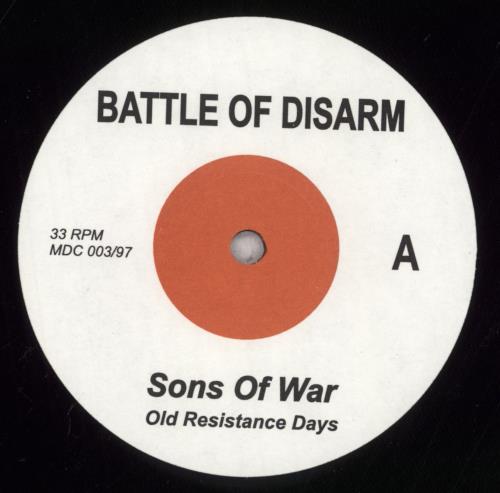 Battle Of Disarm Sons Of War! Old Resistance Days vinyl LP album (LP record) Portuguese 6-3LPSO842955