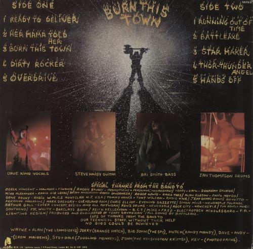 Battleaxe Burn This Town - 1st vinyl LP album (LP record) UK D-8LPBU569643