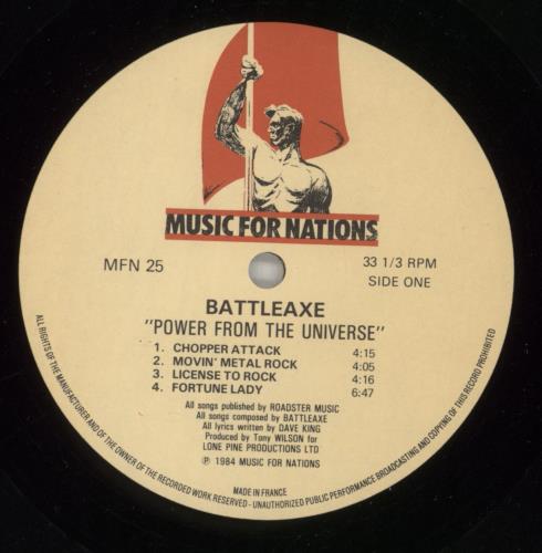 Battleaxe Power From The Universe vinyl LP album (LP record) UK D-8LPPO674328
