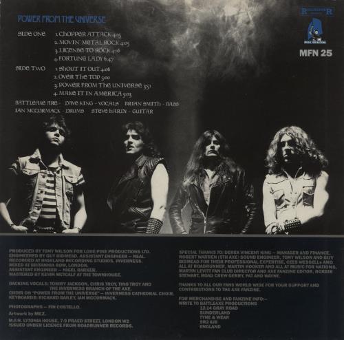 Battleaxe Power From The Universe vinyl LP album (LP record) UK D-8LPPO674328