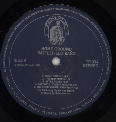 Battlefield Band Home Ground vinyl LP album (LP record) UK BJ8LPHO544220