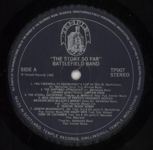 Battlefield Band The Story So Far vinyl LP album (LP record) UK BJ8LPTH394237
