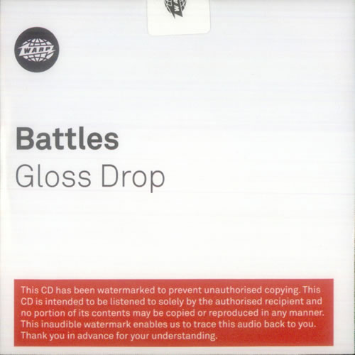 Battles Gloss Drop CD-R acetate US BS5CRGL542297