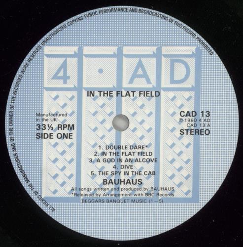 Bauhaus In A Flat Field - EX - Utopia Pressing vinyl LP album (LP record) UK BAULPIN878264