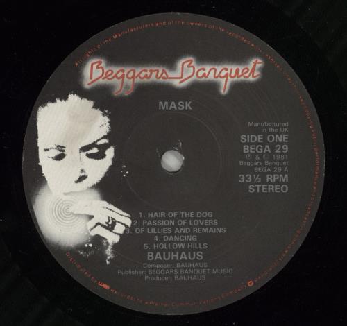Bauhaus Mask [Blue Text] vinyl LP album (LP record) UK BAULPMA107814