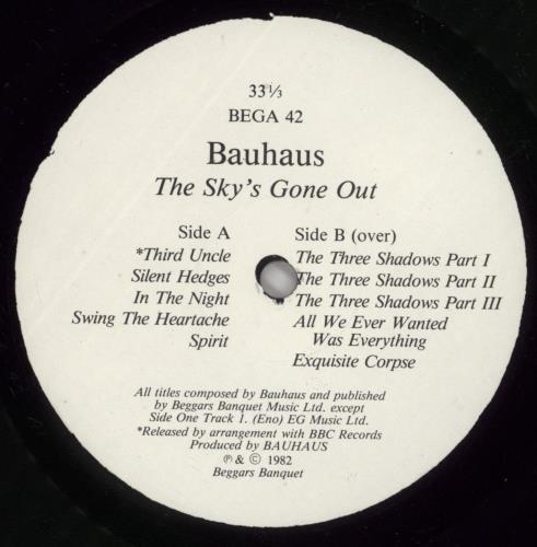 Bauhaus The Sky's Gone Out vinyl LP album (LP record) UK BAULPTH789599