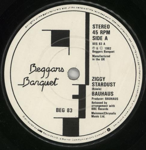 Bauhaus Ziggy Stardust 7" vinyl single (7 inch record / 45) UK BAU07ZI92916