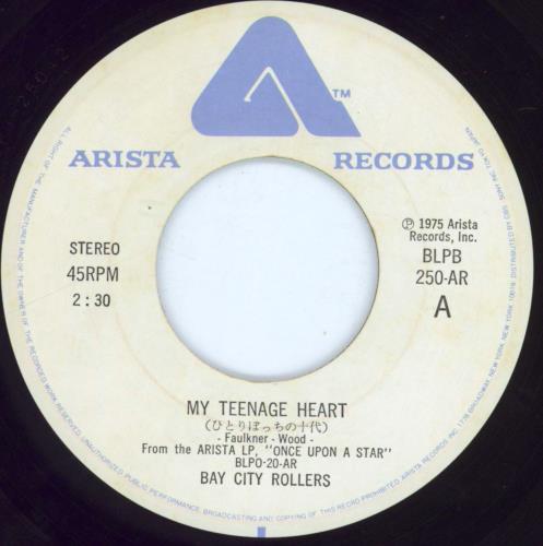 Bay City Rollers My Teenage Heart 7" vinyl single (7 inch record / 45) Japanese BAY07MY232568