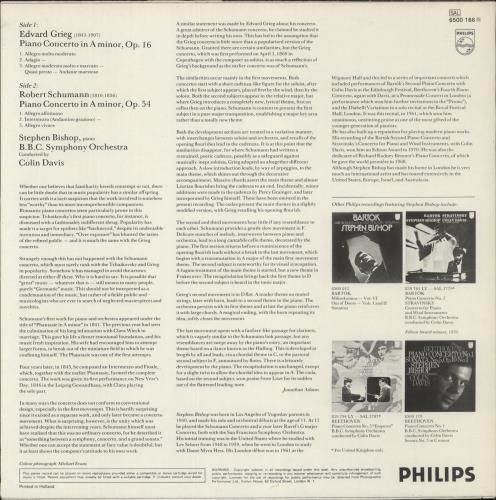 BBC Symphony Orchestra Grieg/ Schumann: Piano Concertos vinyl LP album (LP record) Dutch B6ZLPGR642277