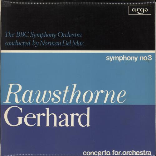 BBC Symphony Orchestra Rawsthorne: Symphony No. 3 / Gerhard: Concerto For Orchestra vinyl LP album (LP record) UK B6ZLPRA717374